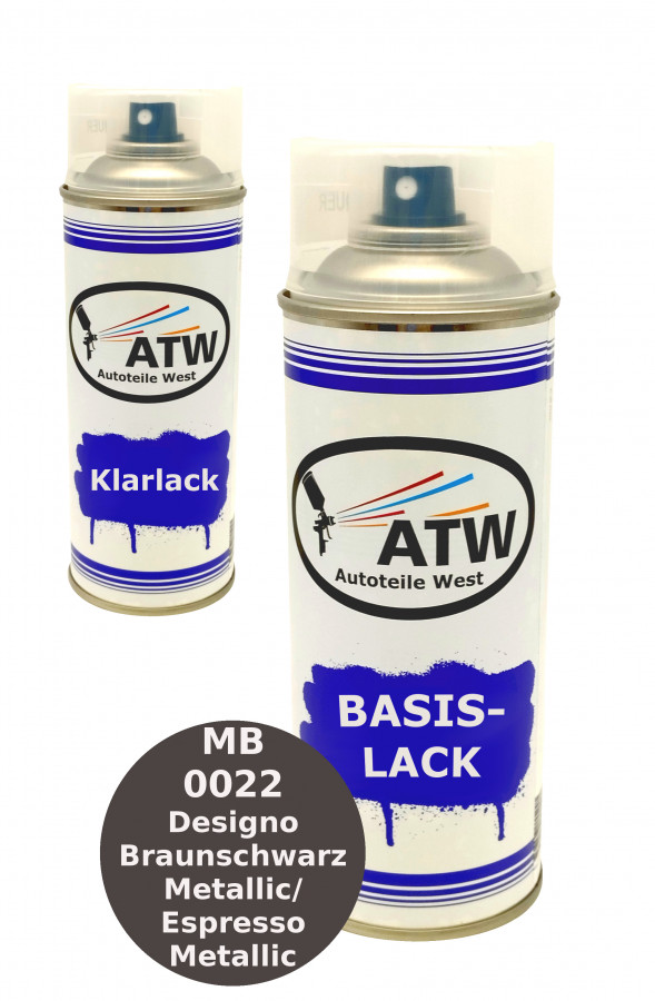 Autolack für MB 0022 Designo Braunschwarz Metallic / Espresso Metallic +400ml Klarlack Set